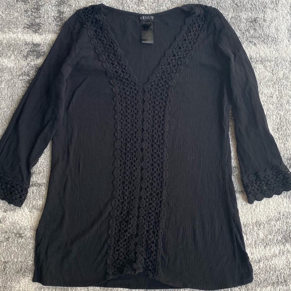 Venus Swim Coverup Black Large